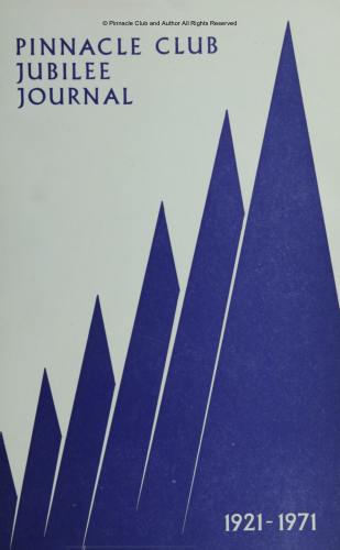 The Pinnacle Club Journal No.-14 1969-1970 cover